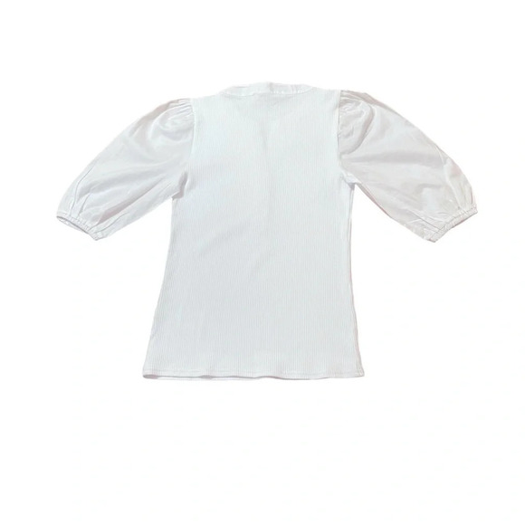 J. Crew Vintage rib puff-sleeve henley top, NWT, Size XXS - Picture 3 of 7